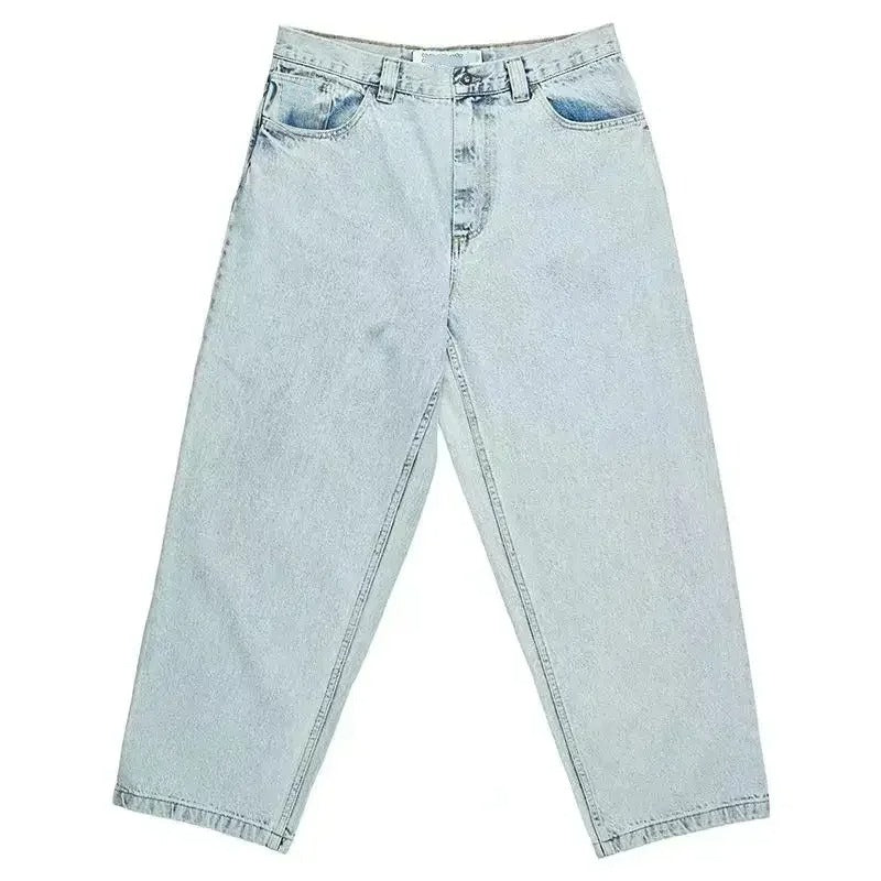 Stor Gutt - Oversize Skater Stil Jeans for menn