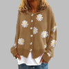 Flower knit sweater for women