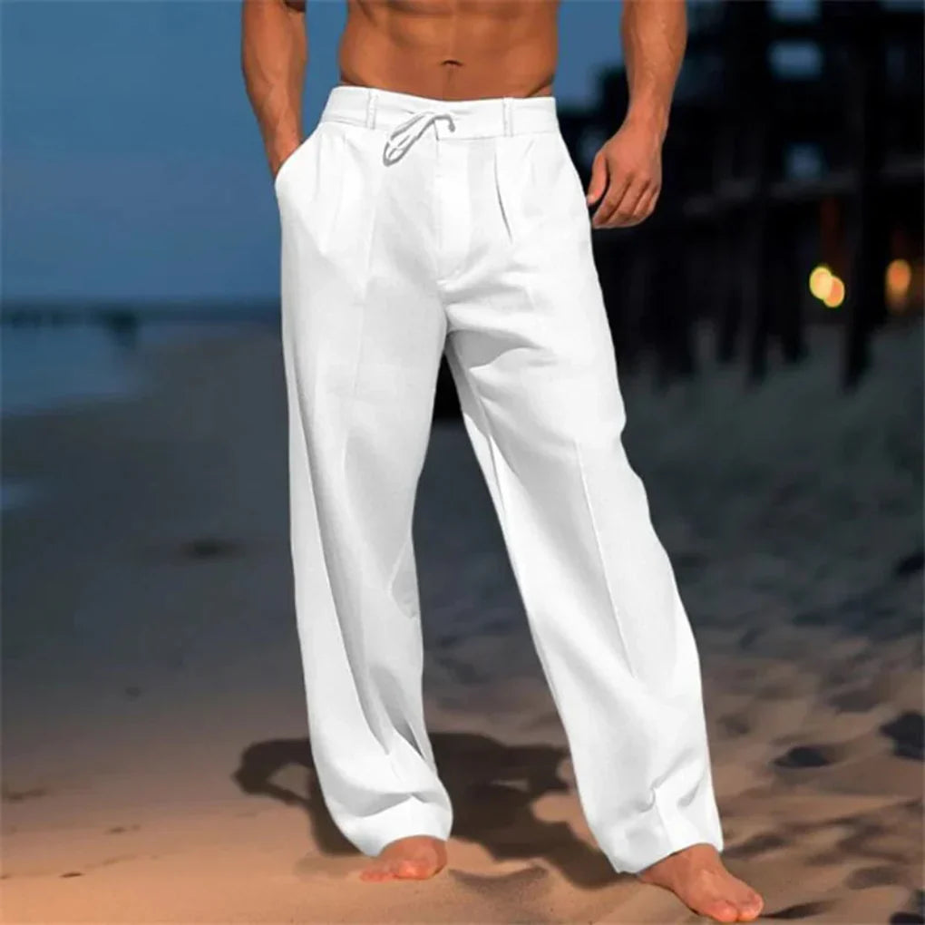 Menns elegante sommer linbukser