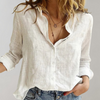 Lange Bluse aus Baumwoll-Leinenmischung mit entspannter Passform