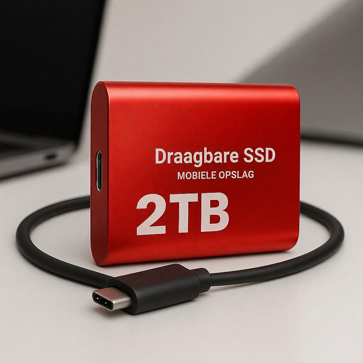 Ekstern SSD på 2 TB med høy hastighet