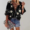 Sommer Blomstertrykk Bluse for Kvinner