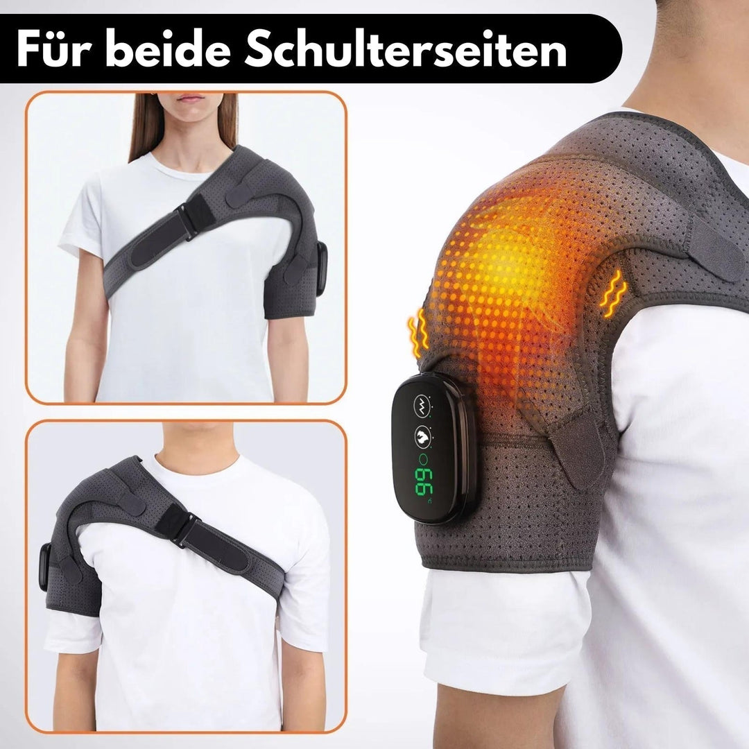 Bærbar skuldermassasjeapparat med varmeterapi – ThermoFlex Pro