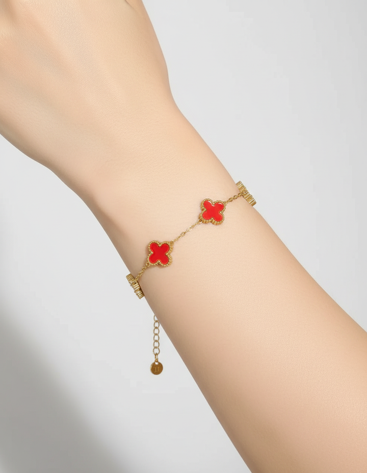 Elegant armbånd med kløvermotiv – FlowerShine