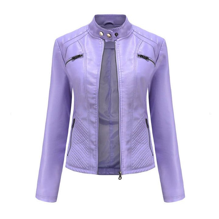 Stylish faux leather jacket for women