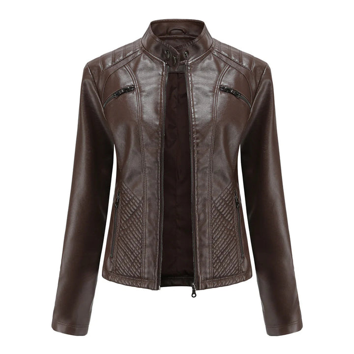 Stylish faux leather jacket for women
