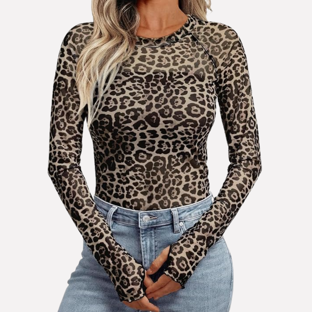 Mesh Gjennomsiktig Blonde Topp