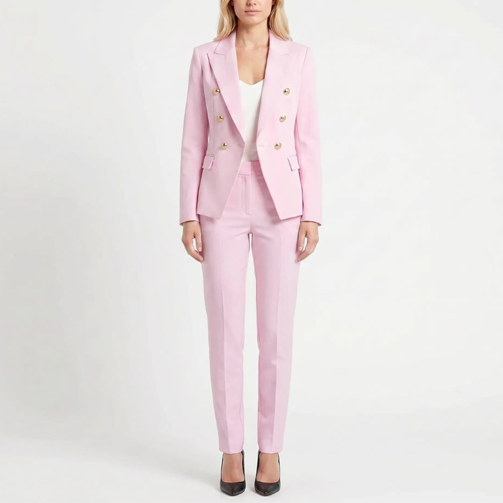 Dobbel-Breasted Blazer Bukse Set