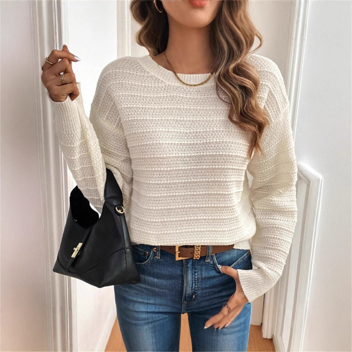 Kvinners Bue-Rygg Pullover Genser