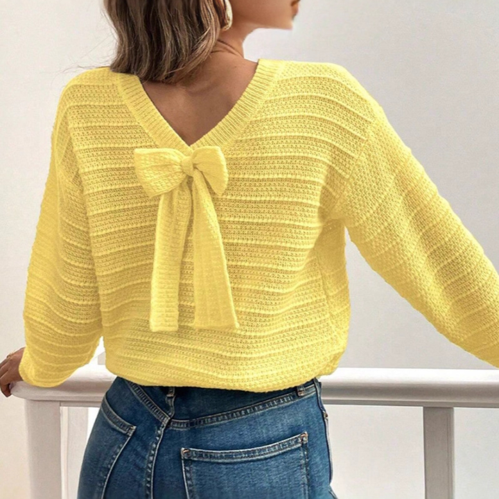 Kvinners Bue-Rygg Pullover Genser