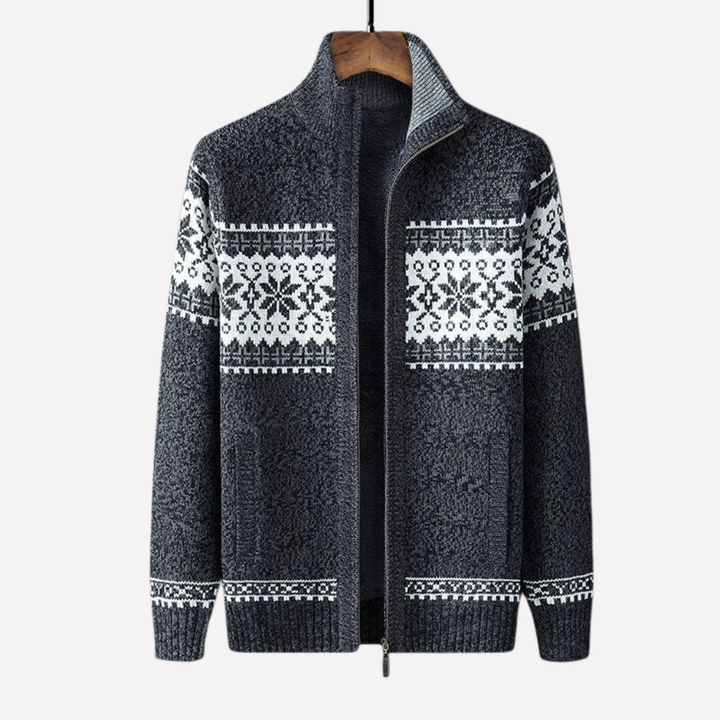 Menns Strikket Vinter Cardigan