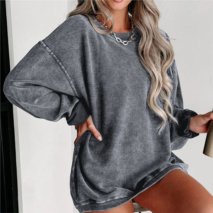 Kvinners Oversized Crewneck Sweatshirt