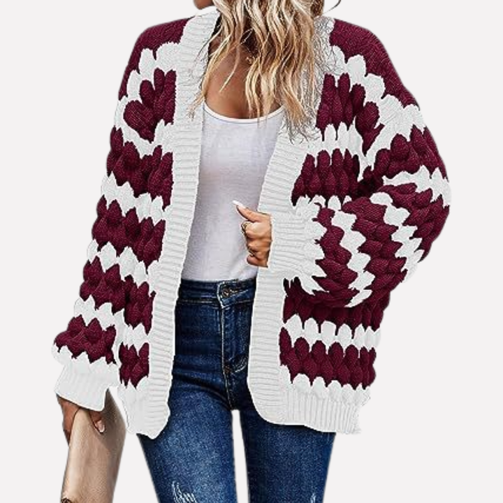 Kvinnens Åpen-Front Cardigan – Stilig og Allsidig Lag-på-Lag Plagg