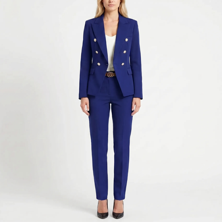 Dobbel-Breasted Blazer Bukse Set