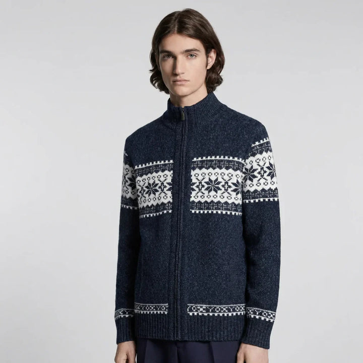 Menns Strikket Vinter Cardigan