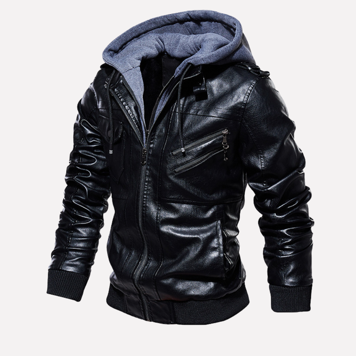 Menns Vinterfrakk med Pelskrage