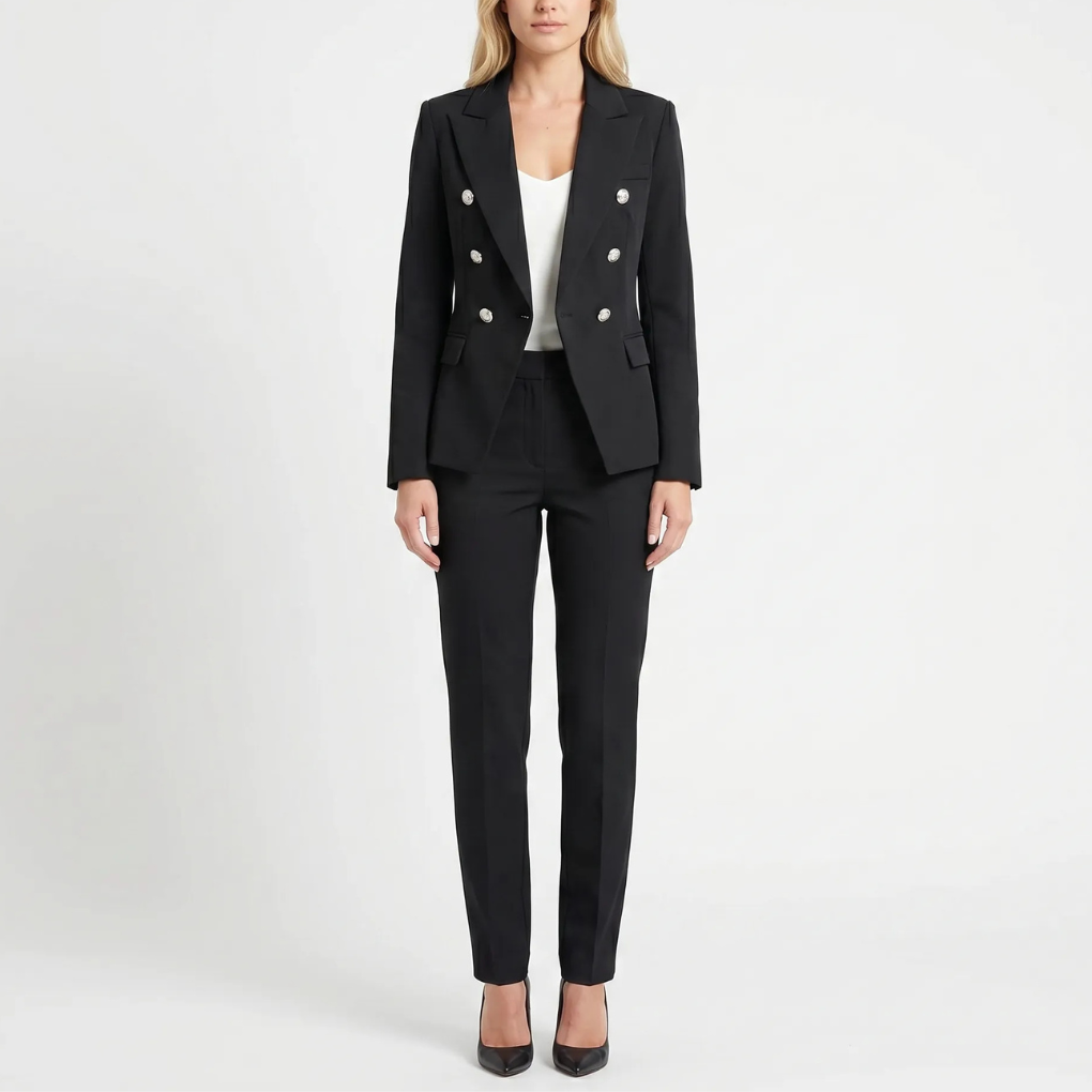 Dobbel-Breasted Blazer Bukse Set