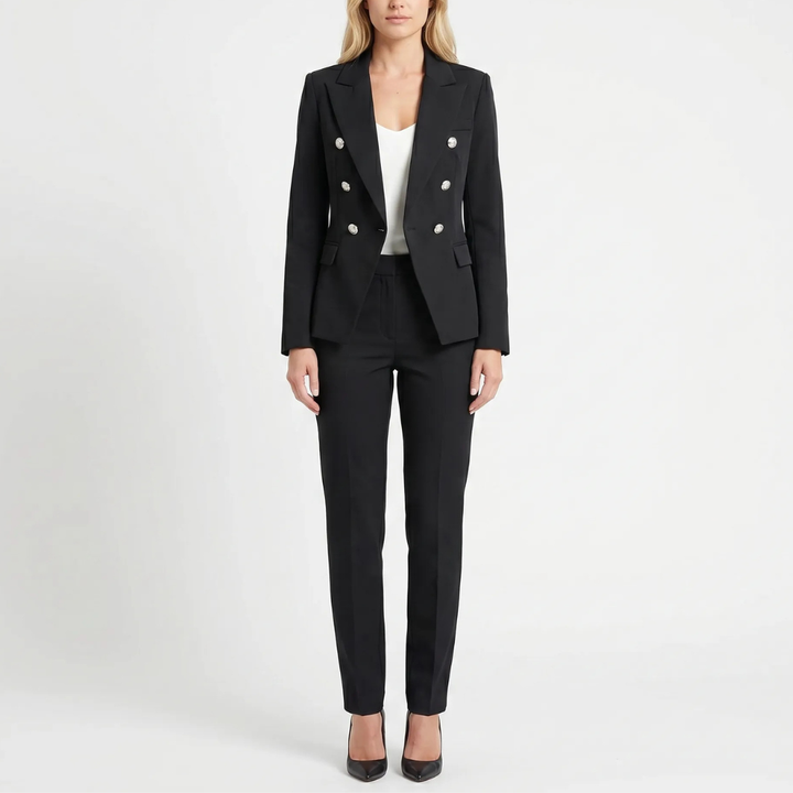 Dobbel-Breasted Blazer Bukse Set