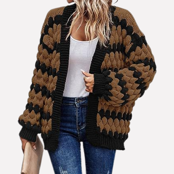 Kvinnens Åpen-Front Cardigan – Stilig og Allsidig Lag-på-Lag Plagg