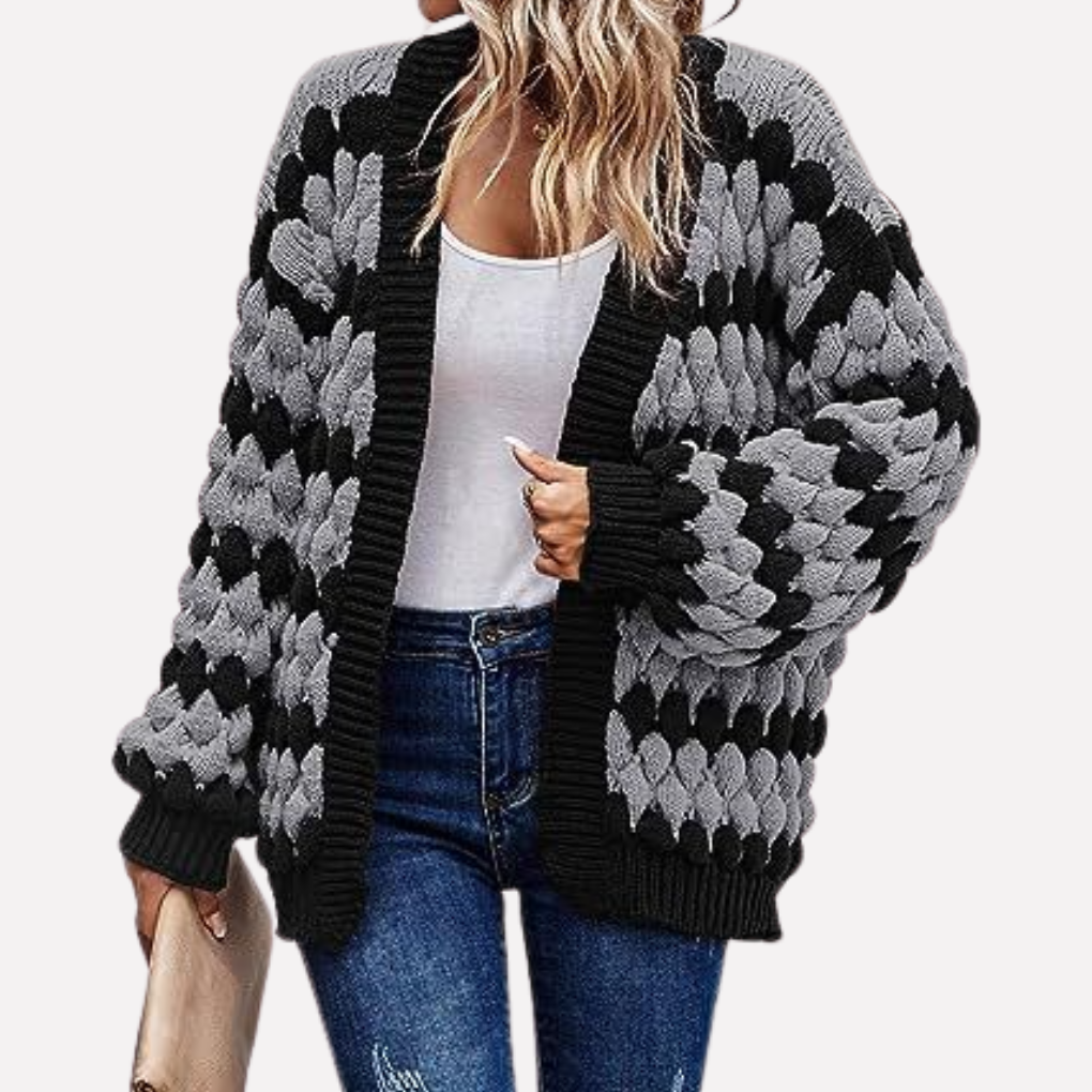 Kvinnens Åpen-Front Cardigan – Stilig og Allsidig Lag-på-Lag Plagg