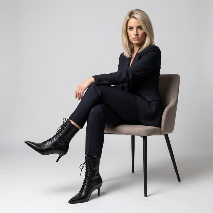 Elegante og stilige skinnstøvler for kvinner