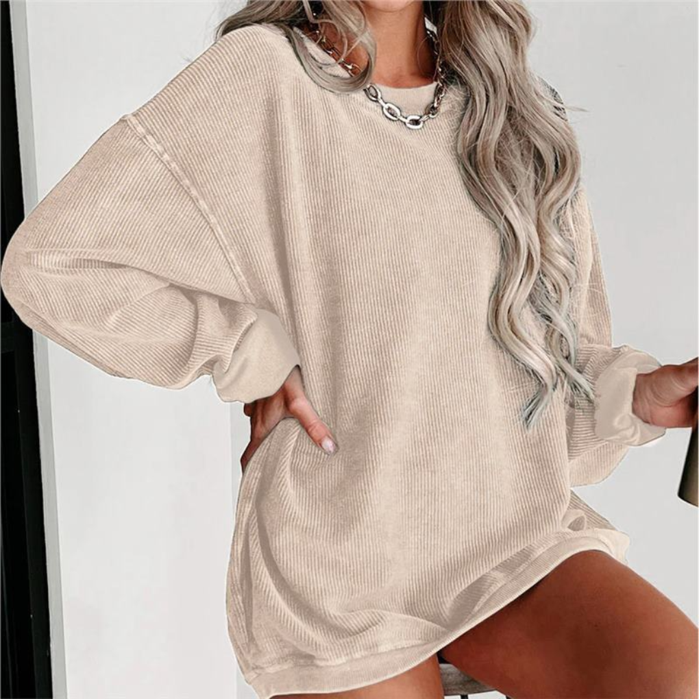 Kvinners Oversized Crewneck Sweatshirt