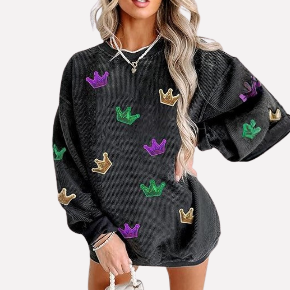 Kvinners Oversized Crewneck Sweatshirt