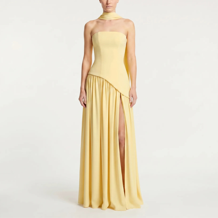 Strukturert Korsett-Bodice Maxikjole