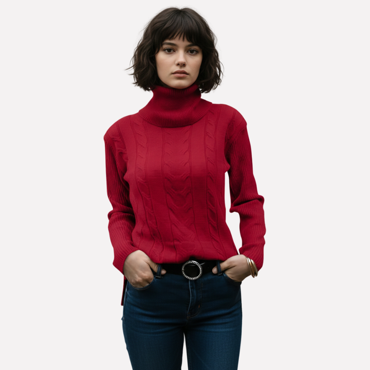 Kvinners Turtleneck Pullover – Avslappet Hverdag Stil