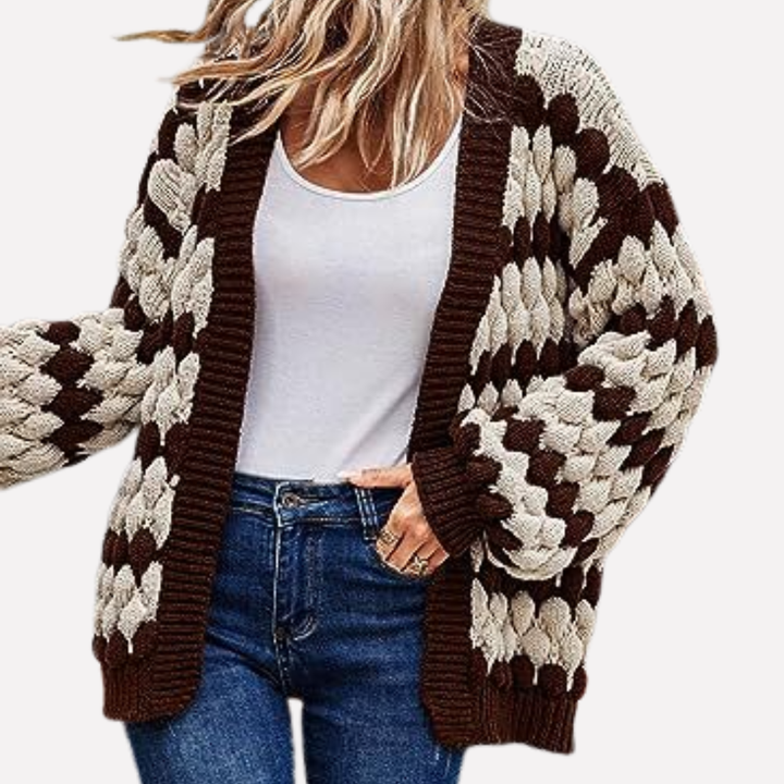 Kvinnens Åpen-Front Cardigan – Stilig og Allsidig Lag-på-Lag Plagg