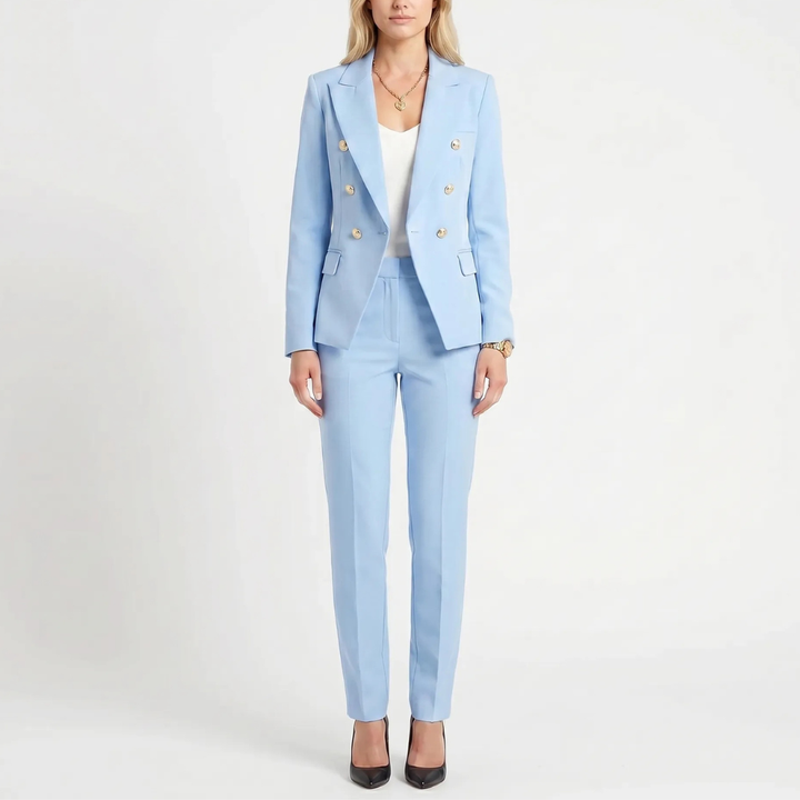 Dobbel-Breasted Blazer Bukse Set