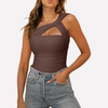Kvinnes Asymmetrisk En-Skulder Bodysuit