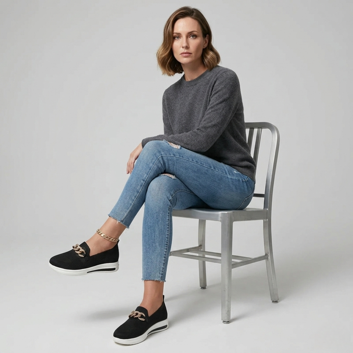 Klassiske slip-on loafers for kvinner