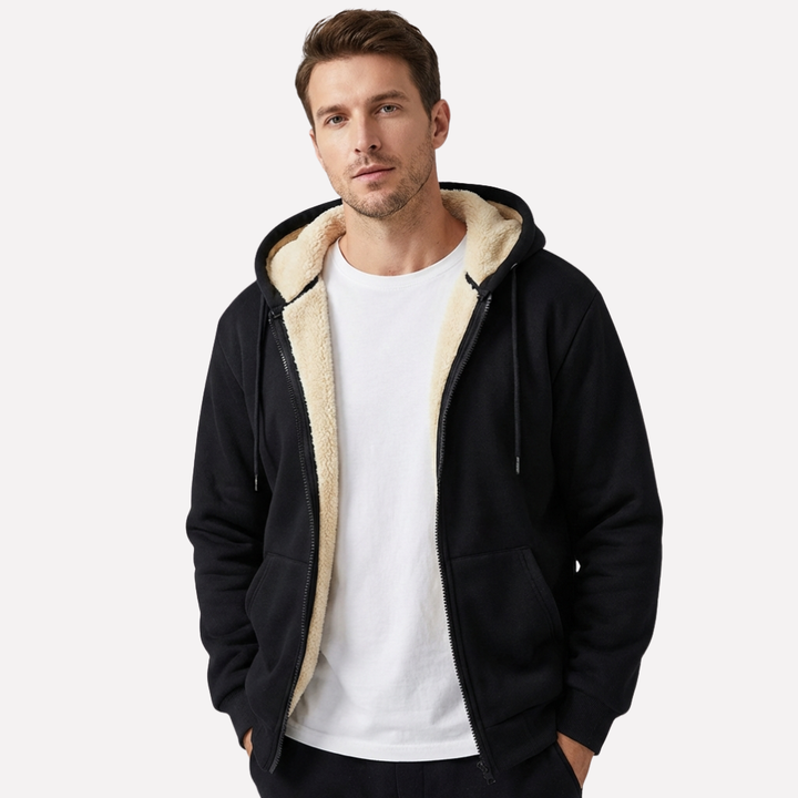Warmth herre fleeceforet vinterhettejakke