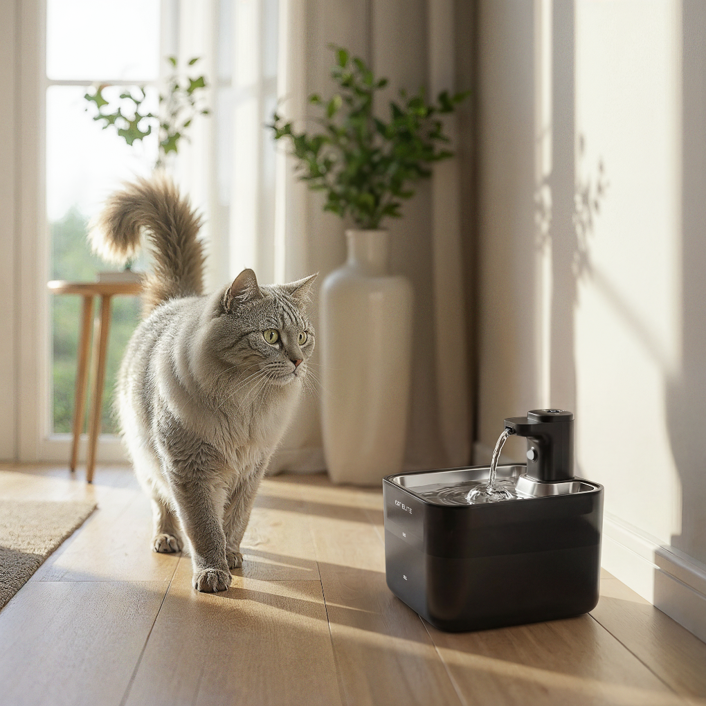 Trådløs vannfontene for katter