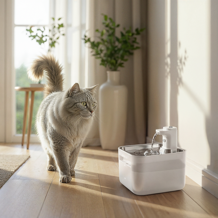 Trådløs vannfontene for katter