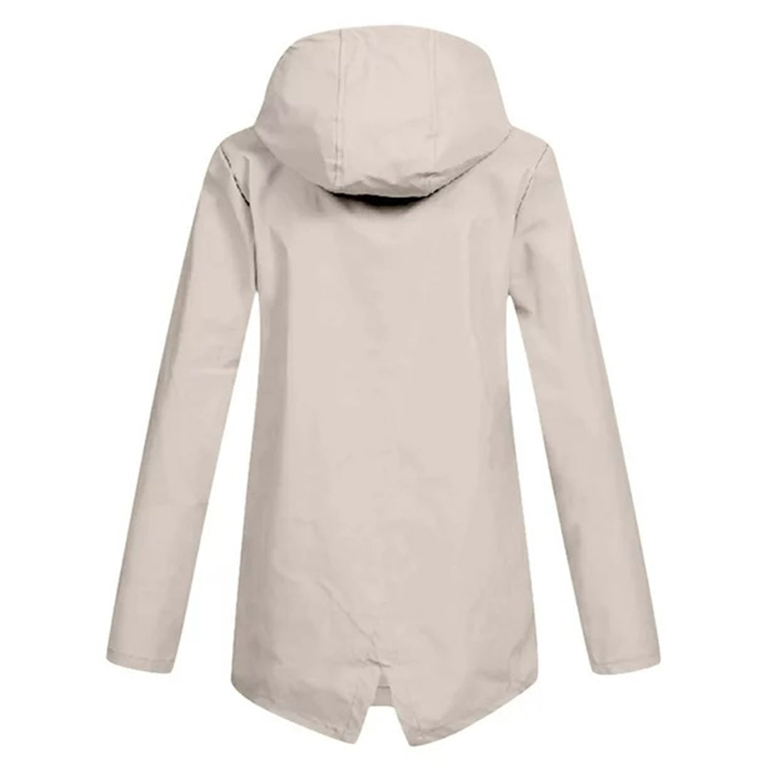 Water-repellent mid-layer jacket with zipper and hood
