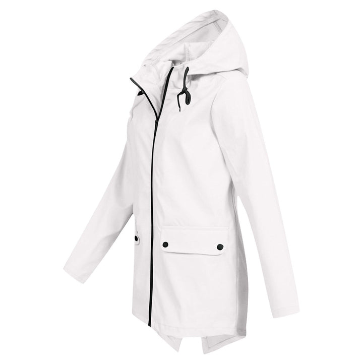 Water-repellent mid-layer jacket with zipper and hood