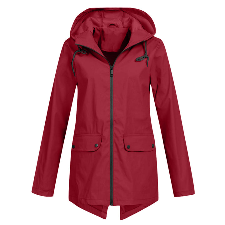 Water-repellent mid-layer jacket with zipper and hood