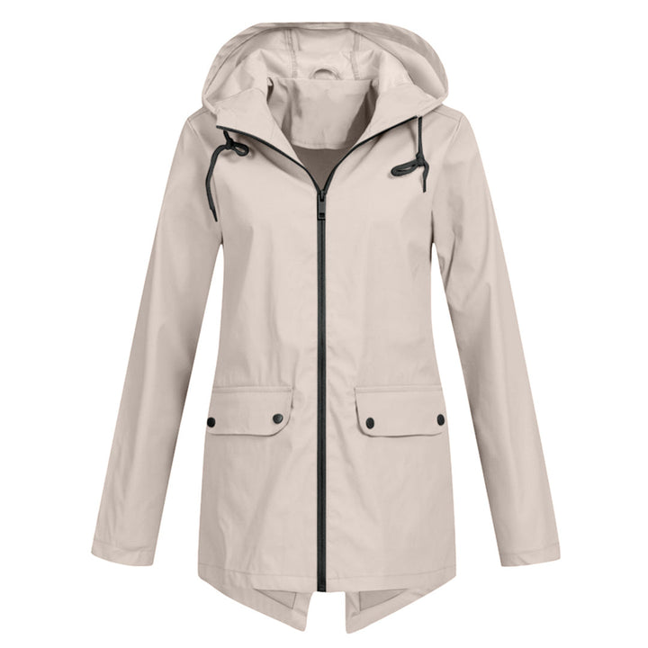 Water-repellent mid-layer jacket with zipper and hood