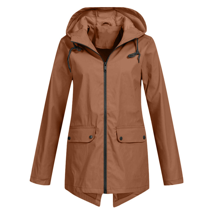 Water-repellent mid-layer jacket with zipper and hood