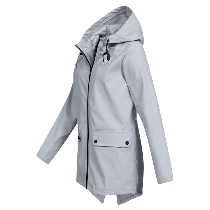 Water-repellent mid-layer jacket with zipper and hood