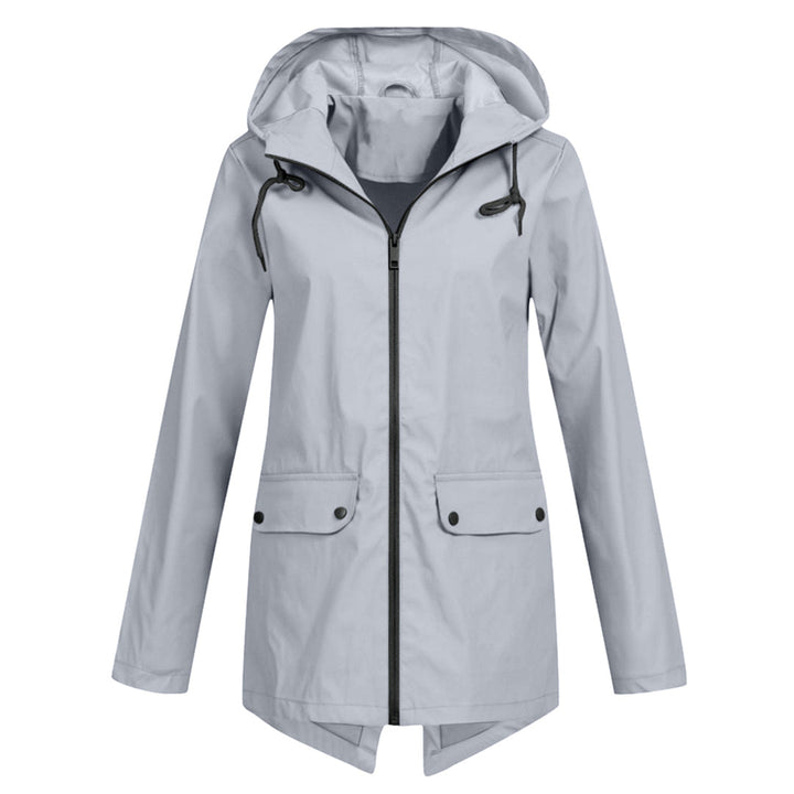 Water-repellent mid-layer jacket with zipper and hood