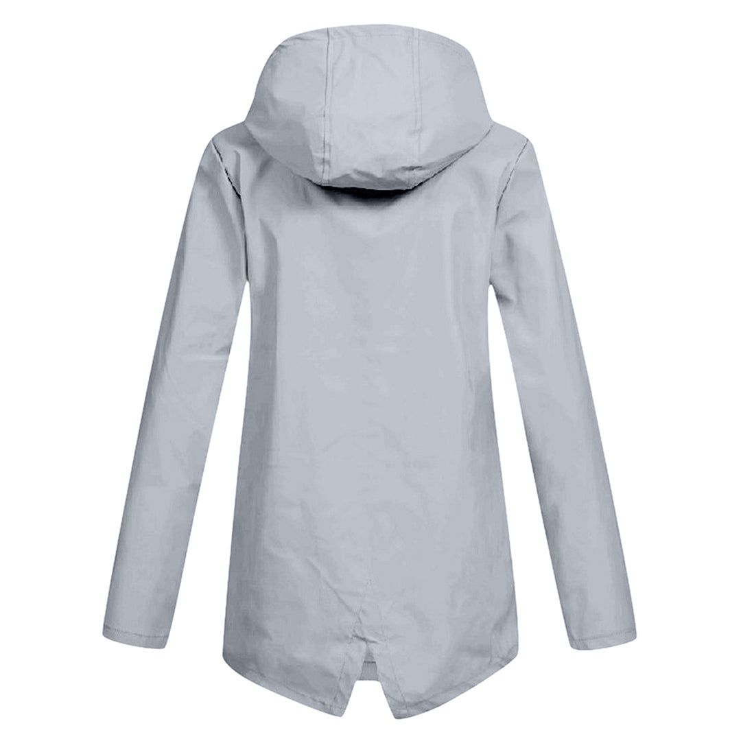 Water-repellent mid-layer jacket with zipper and hood