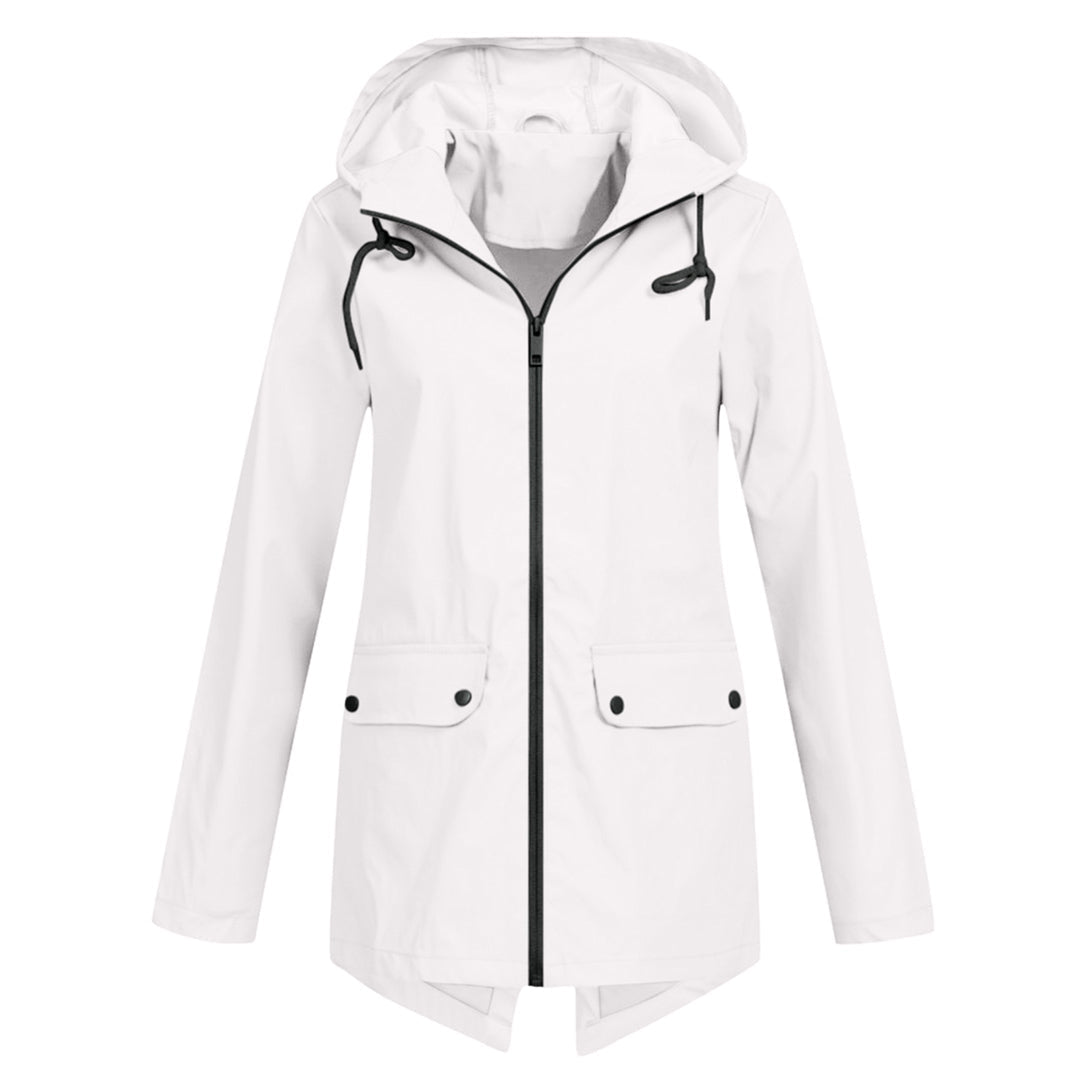 Water-repellent mid-layer jacket with zipper and hood