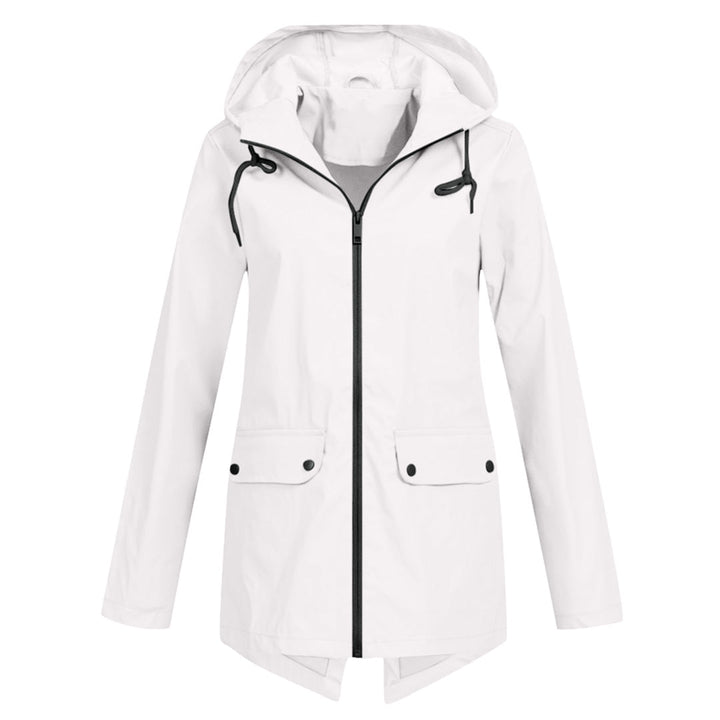 Water-repellent mid-layer jacket with zipper and hood