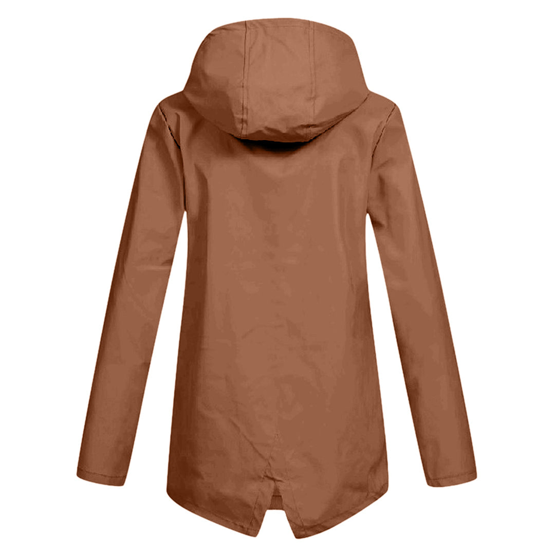 Water-repellent mid-layer jacket with zipper and hood