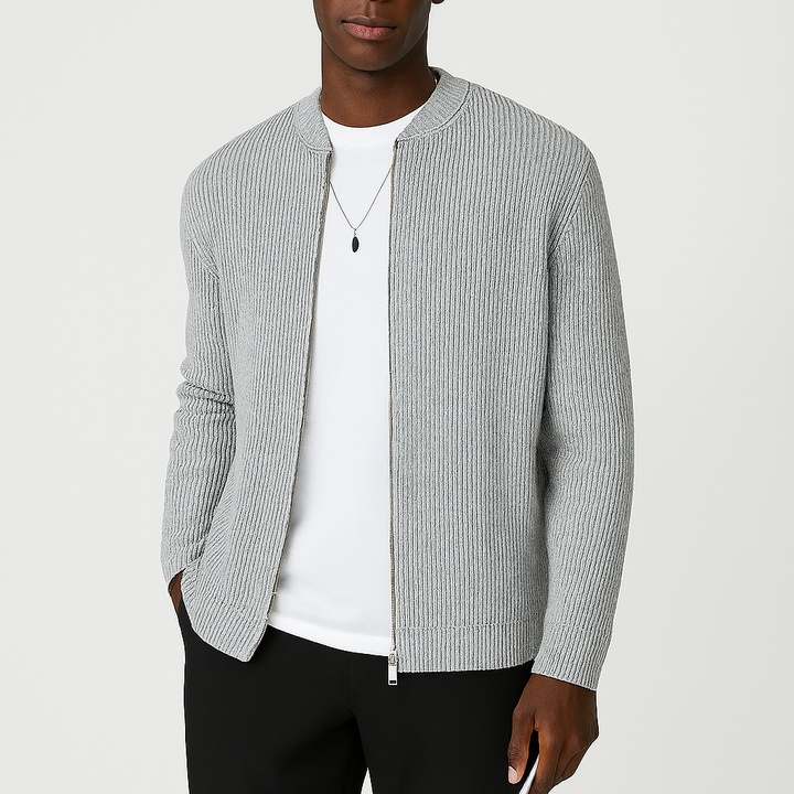 Herren-Cardigan mit Reißverschluss