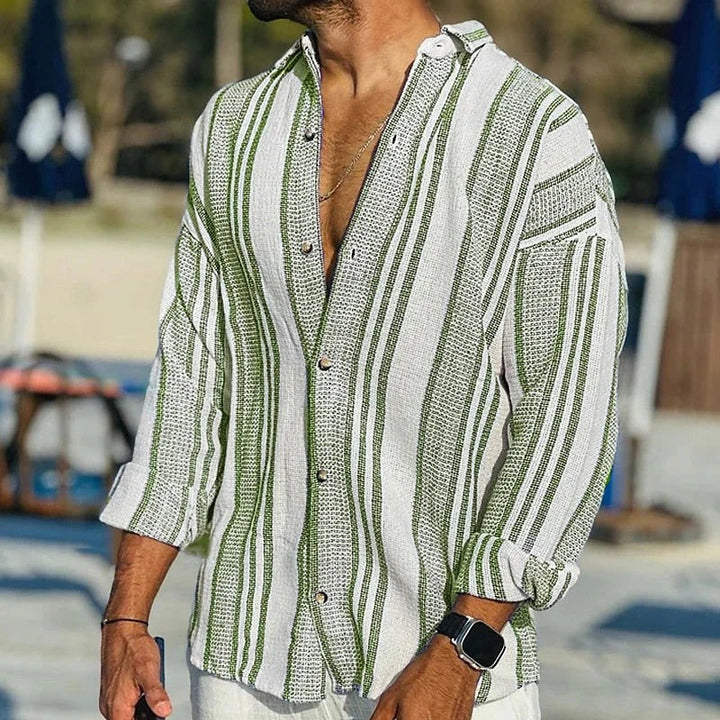 Striped Shirt with Long Sleeves for Men