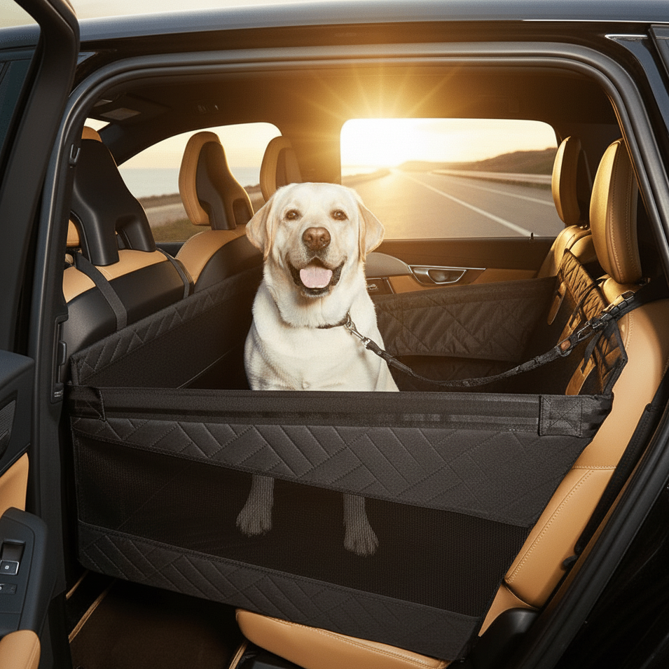 RIDEGUARD PET SEAT – Vanntett matte med Memory Foam for hunder til bilen